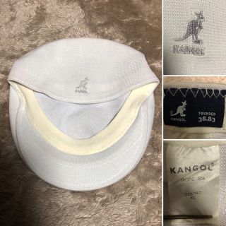 カンゴール(KANGOL)の《美品》KANGOL メッシュ ハンチング 白 Tropic 504(キャスケット)