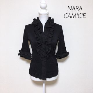 ナラカミーチェ(NARACAMICIE)の【新品】NARA CAMICIE ストレッチフリルブラウス(シャツ/ブラウス(長袖/七分))