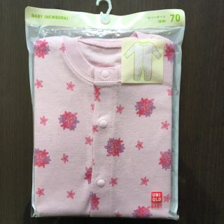 ユニクロ(UNIQLO)の新品 カバーオール70cm ユニクロ 花柄 女の子向け(カバーオール)