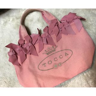 トッカ(TOCCA)のtocca     トートバッグ   ピンク  リボン  トッカ(トートバッグ)