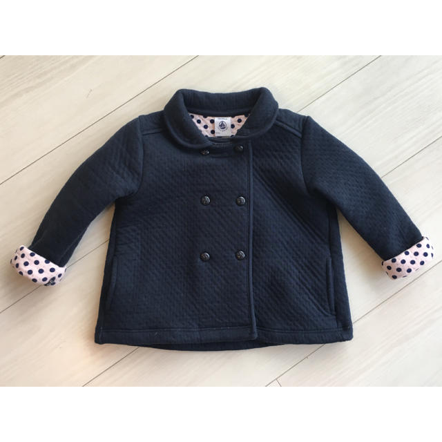 PETIT BATEAU(プチバトー)のプチバトー  ベビー アウター ピーコート ジャケット 18m キッズ/ベビー/マタニティのベビー服(~85cm)(ジャケット/コート)の商品写真