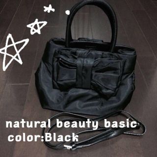 ナチュラルビューティーベーシック(NATURAL BEAUTY BASIC)のリボン ハンドbag(ショルダーバッグ)