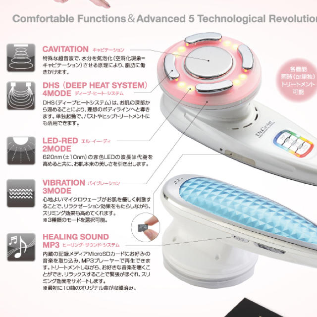 値下げ！ドクターキャビエット 痩身 エステ機器 美顔器 スマホ/家電/カメラの美容/健康(ボディケア/エステ)の商品写真