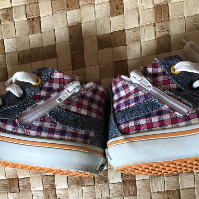 VANS(ヴァンズ)のvans SK8-HI ギンガムチェック×デニム 14cm キッズ/ベビー/マタニティのベビー靴/シューズ(~14cm)(スニーカー)の商品写真