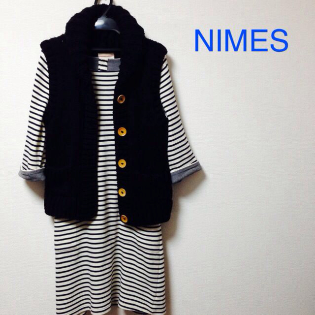 NIMES(ニーム)の定番ボーダーカットソー＆ペルーニット レディースのトップス(カットソー(長袖/七分))の商品写真