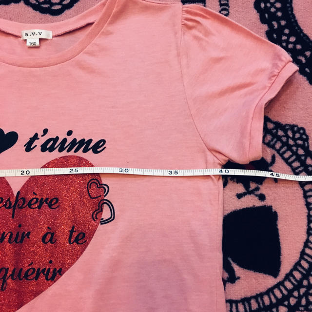 a.v.v(アーヴェヴェ)のNo.11  a.v.v Tシャツ 女児 160cm ピンク キッズ/ベビー/マタニティのキッズ服女の子用(90cm~)(Tシャツ/カットソー)の商品写真