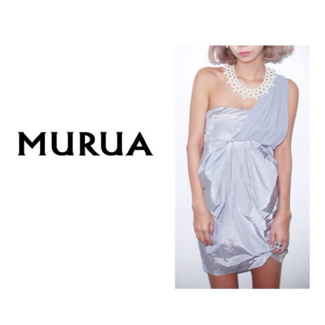 MURUA(ムルーア)のMURUA レイヤードワンショルワンピ レディースのワンピース(ミニワンピース)の商品写真