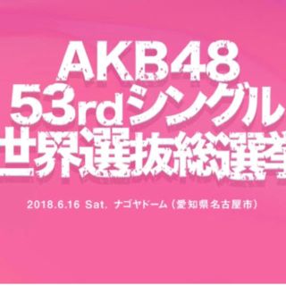 エーケービーフォーティーエイト(AKB48)のAKB48 53rdシングル 世界選抜総選挙 投票券 40枚(アイドルグッズ)