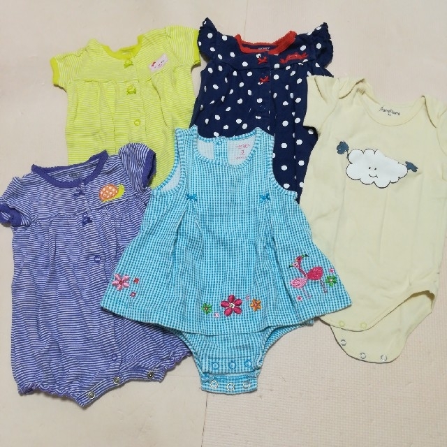 carter's(カーターズ)のカーターズ&ポミポミ☆ロンパースセット キッズ/ベビー/マタニティのベビー服(~85cm)(ロンパース)の商品写真