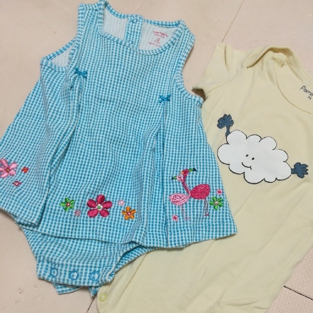 carter's(カーターズ)のカーターズ&ポミポミ☆ロンパースセット キッズ/ベビー/マタニティのベビー服(~85cm)(ロンパース)の商品写真