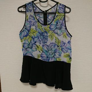 エモダ(EMODA)のEMODA＊花柄シフォントップスM(シャツ/ブラウス(半袖/袖なし))