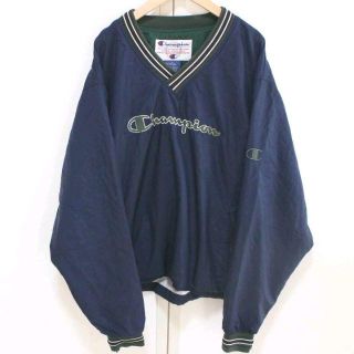 チャンピオン(Champion)のUS チャンピオン Vネック プルオーバー ナイロン ジャケット(ナイロンジャケット)