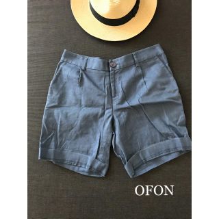 オフオン(OFUON)のOFON 青 ブルー ショートパンツ✨レディース 38サイズ オフオン✨(ショートパンツ)