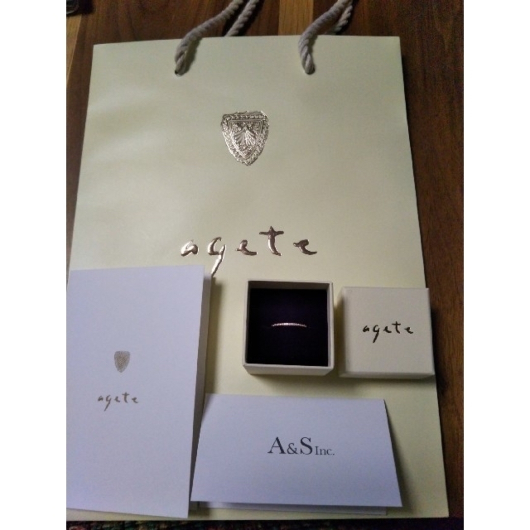agete(アガット)のagete　アガット　ダイヤモンドリング　K10　ファッションリング　9号 レディースのアクセサリー(リング(指輪))の商品写真