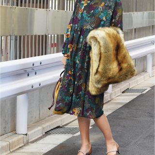 アメリヴィンテージ(Ameri VINTAGE)のAmeri  BOTANICAL PRINT DRESS(ひざ丈ワンピース)