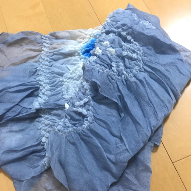 兵児帯 黄色とグレー キッズ/ベビー/マタニティのキッズ服女の子用(90cm~)(甚平/浴衣)の商品写真