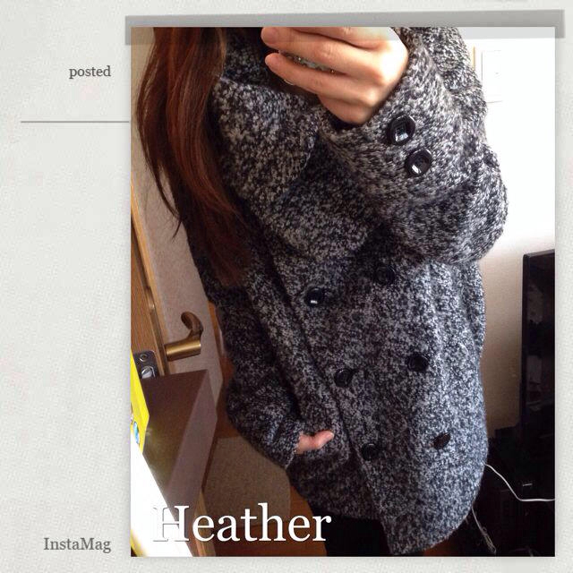 heather(ヘザー)のHeather＊ツイードコクーンコート レディースのジャケット/アウター(ロングコート)の商品写真