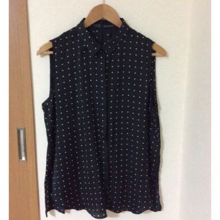 ザラ(ZARA)のチノ様専用画面です！!　ZARA  BASIC   ドット柄ブラウス    L(シャツ/ブラウス(半袖/袖なし))