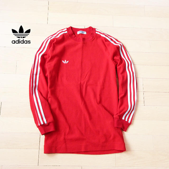 adidas(アディダス)の美品 Sサイズ アディダス 80'sヴィンテージ トレフォイル カットソー メンズのトップス(Tシャツ/カットソー(七分/長袖))の商品写真