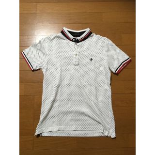 メンズビギ(MEN'S BIGI)のメンズビギ ポロシャツ白ホワイトドット半袖夏服男性 サイズ02Ｍ(ポロシャツ)