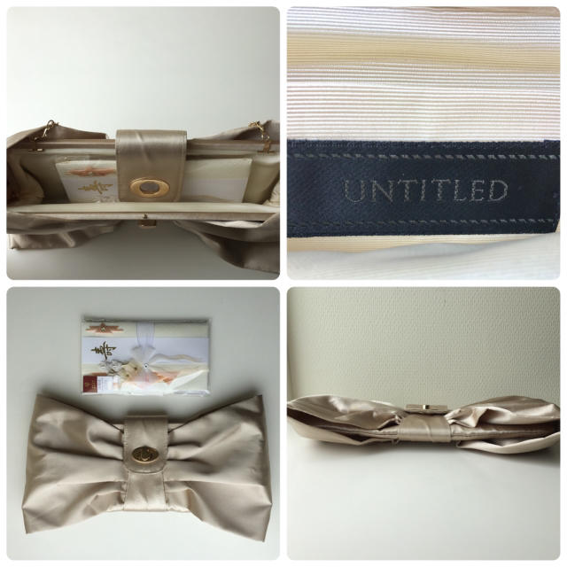 UNTITLED(アンタイトル)のゴールド バッグ 結婚式 パーティー クラッチ リボン  レディースのバッグ(クラッチバッグ)の商品写真