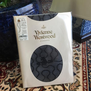 ヴィヴィアンウエストウッド(Vivienne Westwood)のレア スクイグルストッキング 黒 新品未使用 スクイグルタイツ ブラック(タイツ/ストッキング)