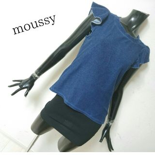 マウジー(moussy)のmoussy*デニムTOPS(カットソー(半袖/袖なし))