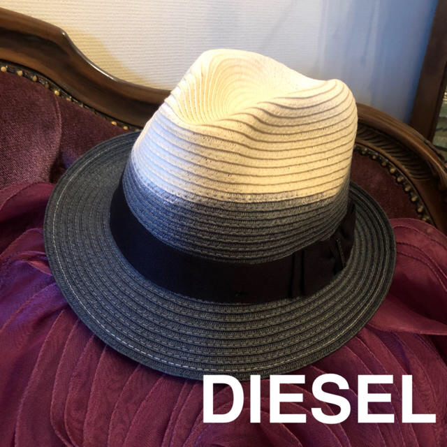 DIESEL(ディーゼル)の【hanako様専用】 DIESEL ブルー×ホワイトグラデーション中折れハット レディースの帽子(ハット)の商品写真