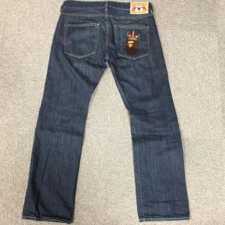 アベイシングエイプ(A BATHING APE)のBAPE ベイプ デニム クラウン フェイス Denim ジーンズ(デニム/ジーンズ)