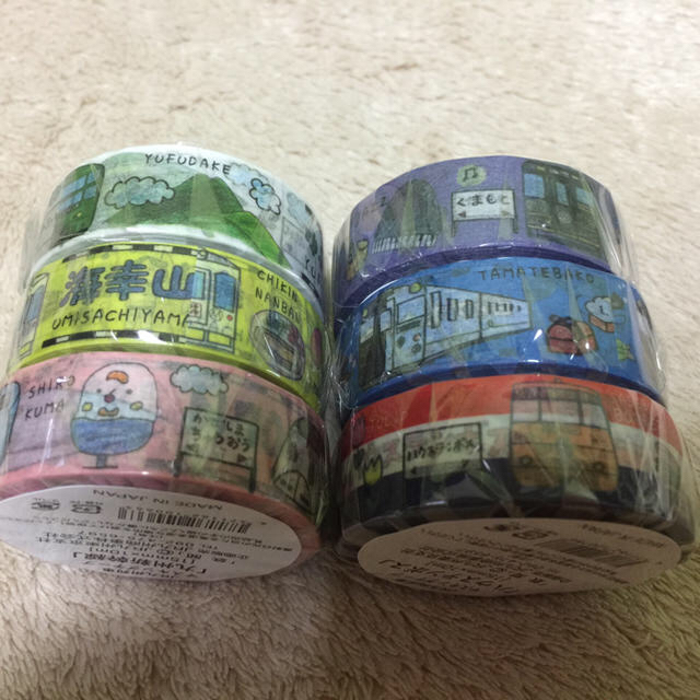JR九州列車  マスキングテープ  コンプリートセット12個 インテリア/住まい/日用品の文房具(テープ/マスキングテープ)の商品写真
