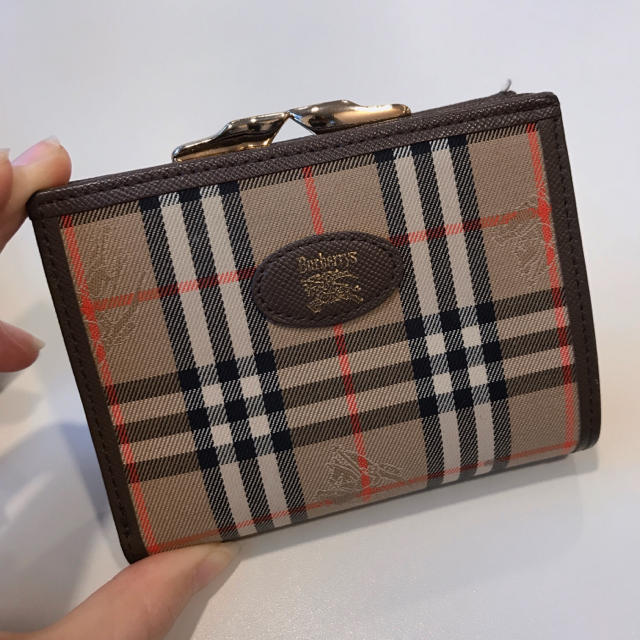 BURBERRY 財布 がま口 二つ折り | フリマアプリ ラクマ