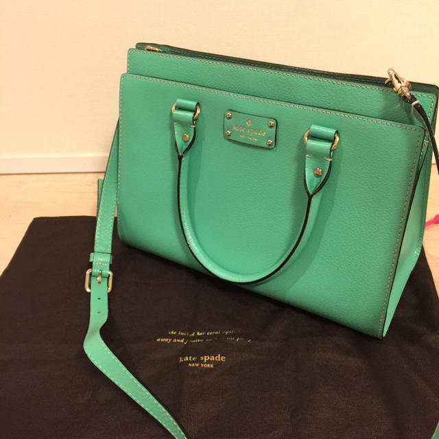 ハンドバッグKate spade 2wayバッグ グリーン????値下げ交渉可