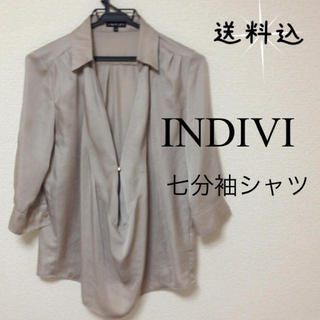 インディヴィ(INDIVI)のINDIVI・七分袖シャツ(シャツ/ブラウス(長袖/七分))