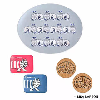 リサラーソン(Lisa Larson)のリンネル 付録 リサラーソン インテリアトレー＆コースターセット(テーブル用品)
