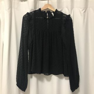 ザラ(ZARA)のZARA  ドットシフォンブラウス(シャツ/ブラウス(長袖/七分))