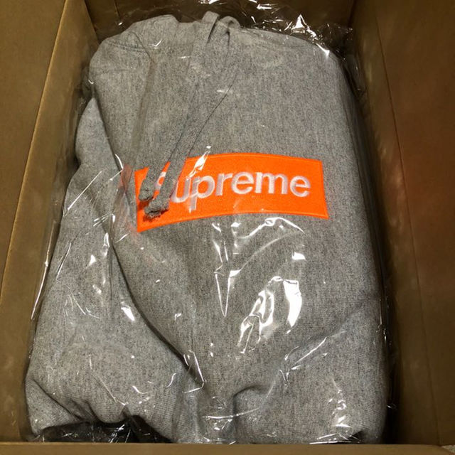 値下げ】 boxlogo 17FW - Supreme parker グレー S ボックスロゴ