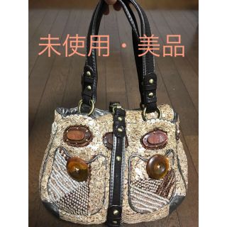 ジャマンピュエッシュ(JAMIN PUECH)の新品未使用　ジャマン ピュエッシュ 個性派ビーズバッグ(ハンドバッグ)