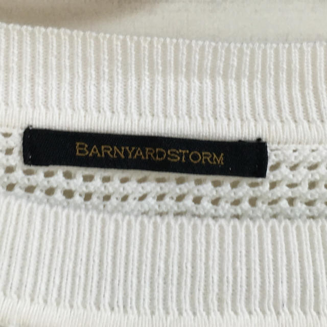 BARNYARDSTORM(バンヤードストーム)のSALE中‼️バンヤードストーム★コットン★メッシュボーダーニット レディースのトップス(ニット/セーター)の商品写真