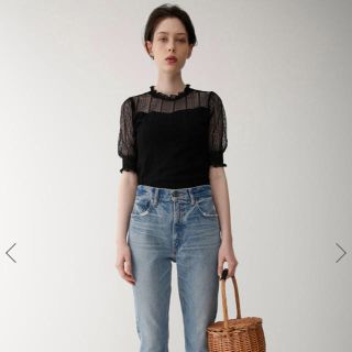 マウジー(moussy)の新品タグ付 moussyレースハーフスリーブTシャツ(Tシャツ(半袖/袖なし))