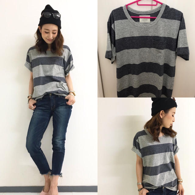 Ungrid(アングリッド)の専用！UngridボーダーTee♡ レディースのトップス(Tシャツ(半袖/袖なし))の商品写真