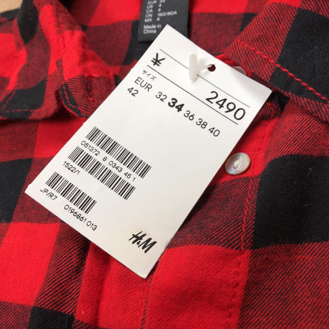 H&M(エイチアンドエム)のチェックシャツ 未使用品 レディースのトップス(シャツ/ブラウス(長袖/七分))の商品写真