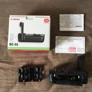 キヤノン(Canon)のCanon BG-E6 キヤノン 純正 バッテリーグリップ 美品 箱付き(デジタル一眼)