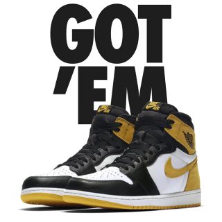 ナイキ(NIKE)の早い者勝ち【27.5】AIR JORDAN1 OCHRE YELLOW 黄色(スニーカー)