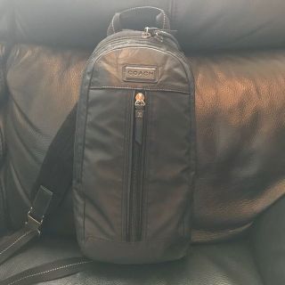 コーチ(COACH)のGabriel様専用☆ メンズ ショルダーバッグ ブラック(ボディーバッグ)