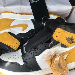 ナイキ(NIKE)のUs8 26.0cm Nike air Jordan 1 og yellow(スニーカー)