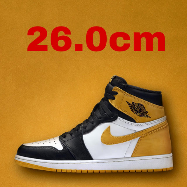 NIKE(ナイキ)のAJ1 yellow 26.0cm  メンズの靴/シューズ(スニーカー)の商品写真