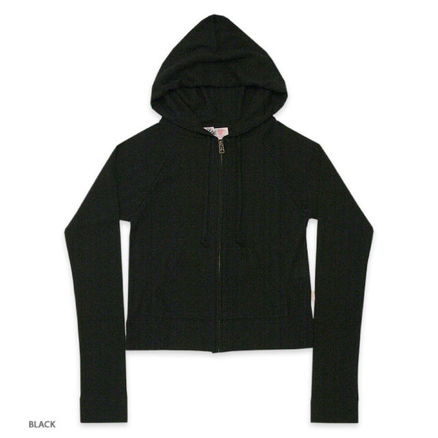 Katie(ケイティー)のGIRL IN THE ROOM hood zip BLACK レディースのトップス(パーカー)の商品写真