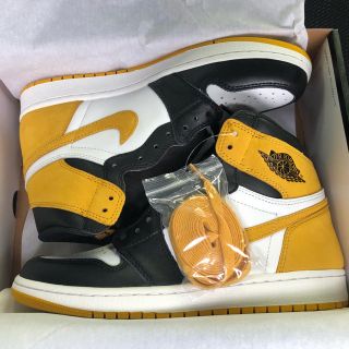 ナイキ(NIKE)のエアジョーダン1  YELLOW OCHR aj1  (スニーカー)