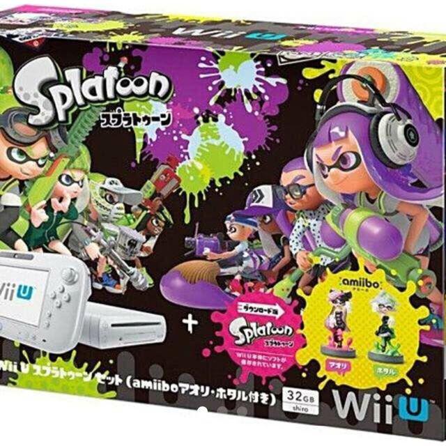 Wii U スプラトゥーンセット amiiboアオリ・ホタル付32G エンタメ/ホビーのゲームソフト/ゲーム機本体(家庭用ゲーム機本体)の商品写真