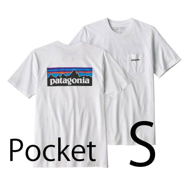 新品 S パタゴニア JPサイズM P6 ロゴ ポケットTシャツ白